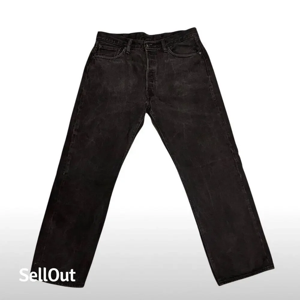 Levi's 501 Original Fit Men's Jeans Black Size 36x32 Straight Leg